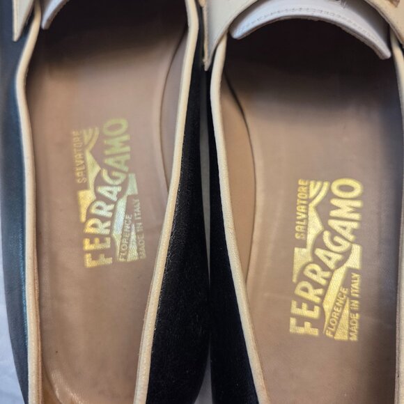 Ferragamo 3 tone flats brass buckle - Picture 9 of 14